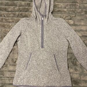 Gray Hooded Women's Top